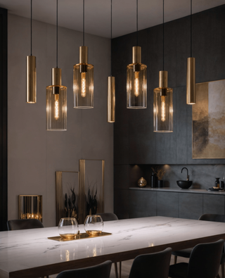 2x Design hanglamp verstelbare hoogte tot 165 cm VIDI, Stella Di Notte